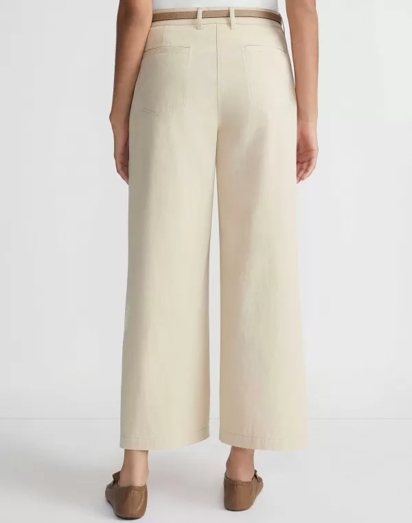 Women Lafayette 148 New York Bi-Stretch Pima Cotton Fulton Cropped Pant