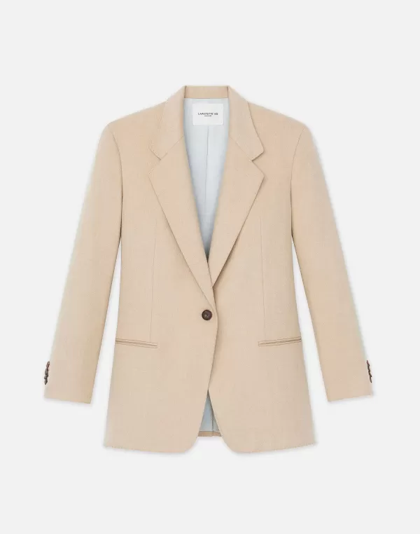 Women Lafayette 148 New York Camel Hair Blazer