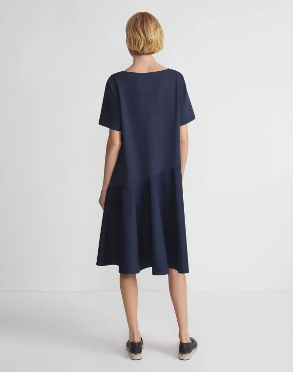 Women Lafayette 148 New York Cotton Jersey Flounced T-Shirt Dress