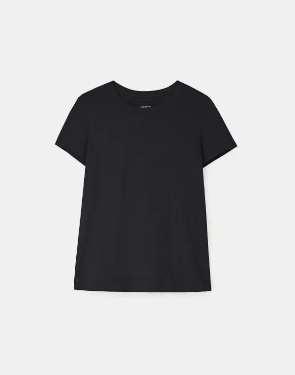 Women Lafayette 148 New York Cotton Jersey Modern Tee