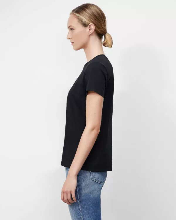 Women Lafayette 148 New York Cotton Jersey Modern Tee