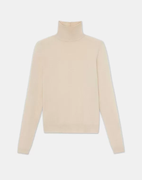 Women Lafayette 148 New York Fine Gauge Cashmere Stand Collar Sweater