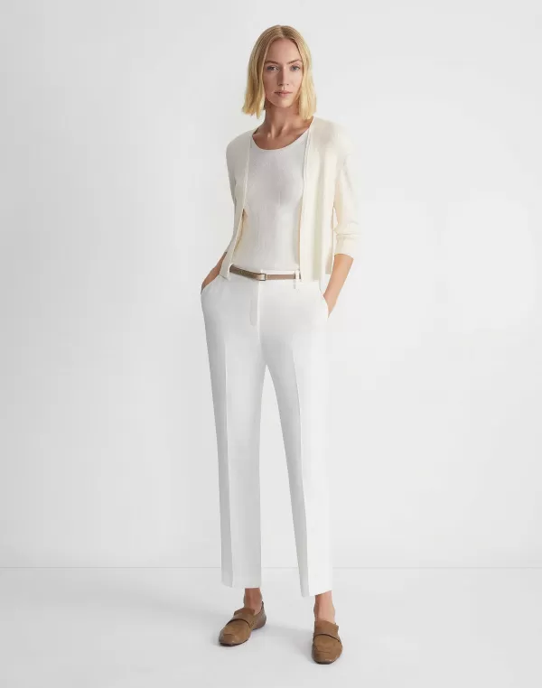 Women Lafayette 148 New York Finesse Crepe Clinton Ankle Pant