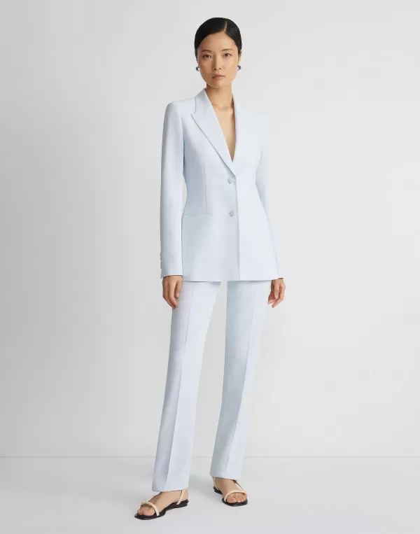 Women Lafayette 148 New York Finesse Crepe Fitted Blazer