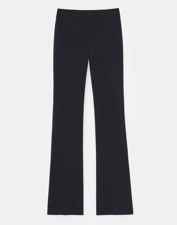 Women Lafayette 148 New York Finesse Crepe Gates Side-Zip Flared Pant