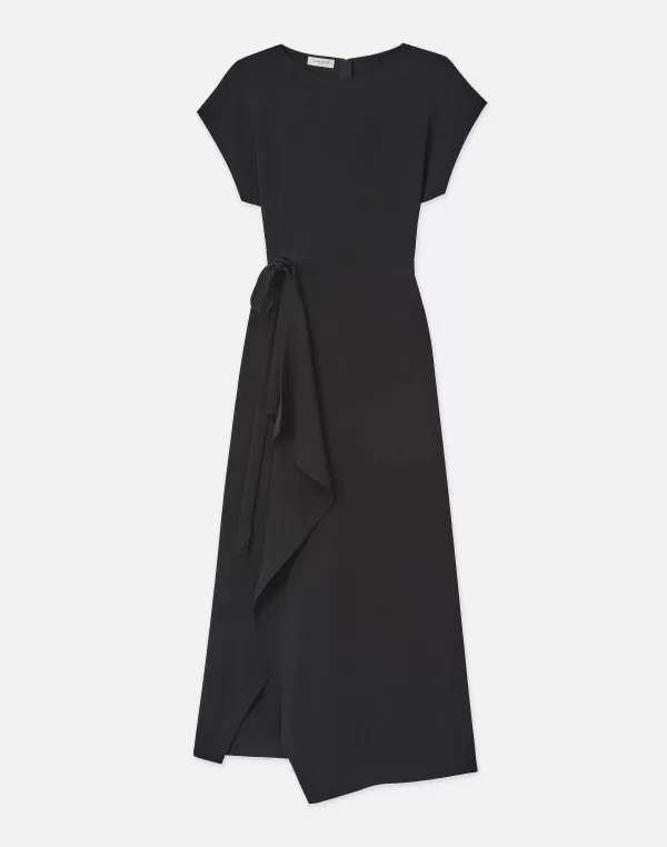 Women Lafayette 148 New York Finesse Crepe Tie Front Dress