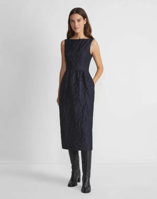 Women Lafayette 148 New York Flora Bloom Cloqu Jacquard Cotton-Silk Midi Dress