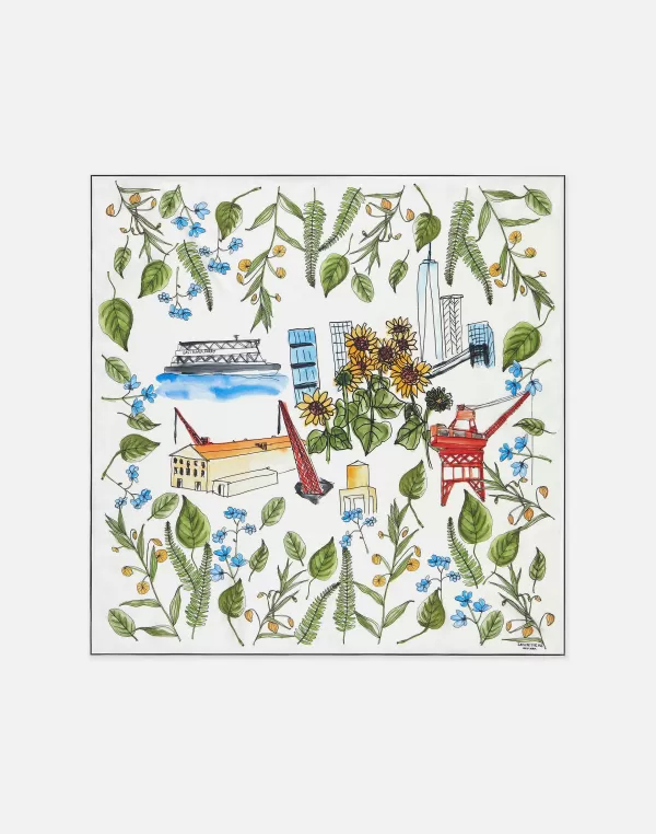 Women Lafayette 148 New York Gardens Of New York Print Silk Scarf