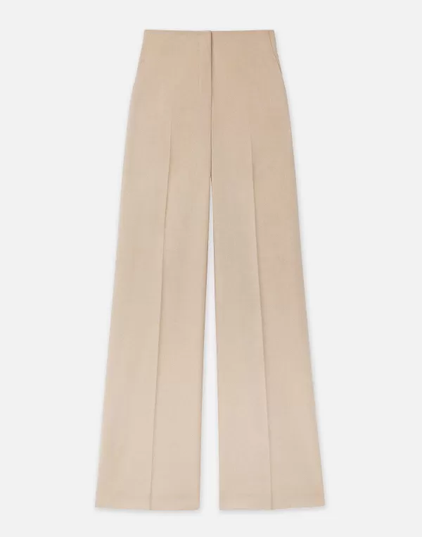 Women Lafayette 148 New York Hair Thames Wide Leg Pant