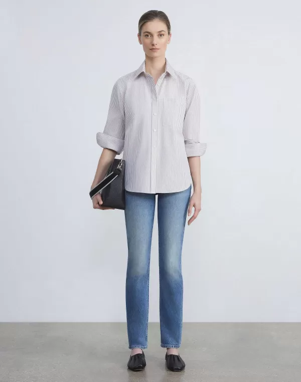 Women Lafayette 148 New York L148 Denim Reeve Straight Jean