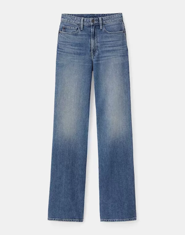 Women Lafayette 148 New York L148 Denim Wyckoff Wide-Leg Jean