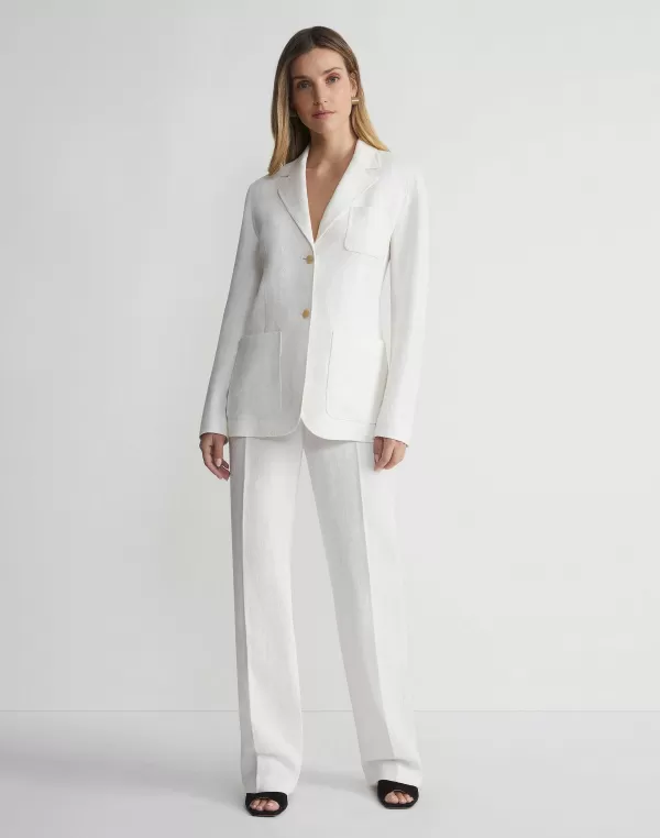 Women Lafayette 148 New York Linen Three Pocket Blazer