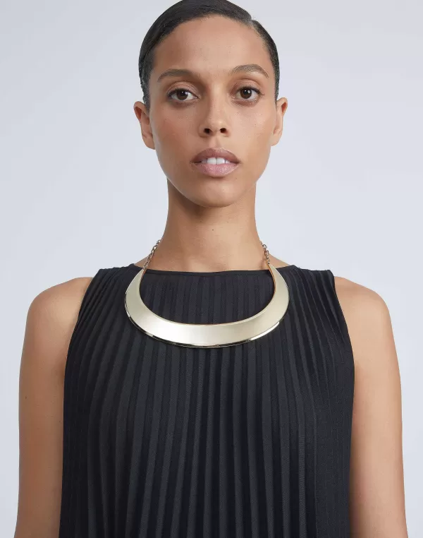 Women Lafayette 148 New York Lune Brass Collar Necklace