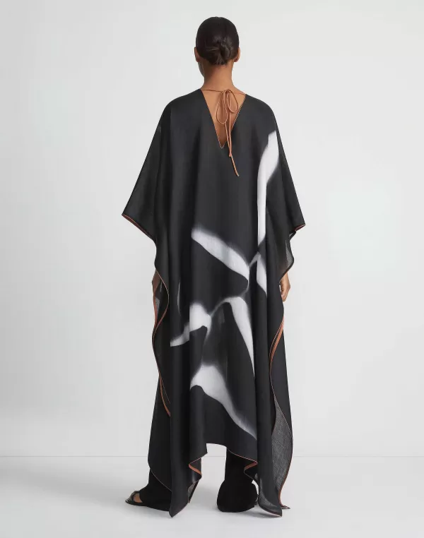 Women Lafayette 148 New York Martha Madigan X L148 Print Sustainable Voile Kaftan