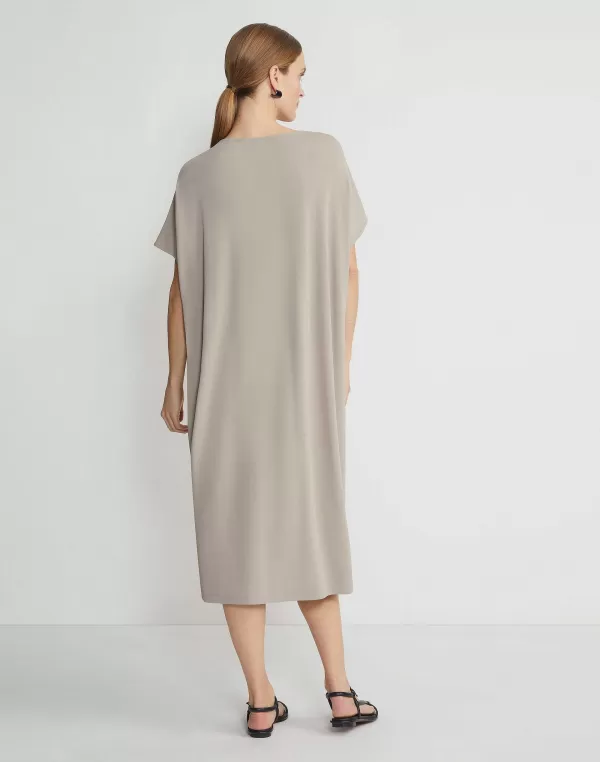 Women Lafayette 148 New York Matte Jersey Tapered T-Shirt Dress