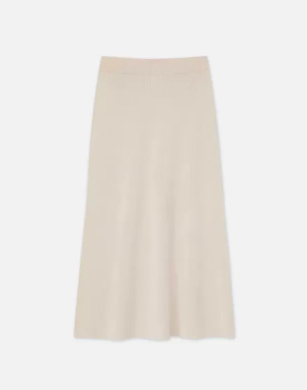 Women Lafayette 148 New York Mercerized Cotton Ribbed Skirt