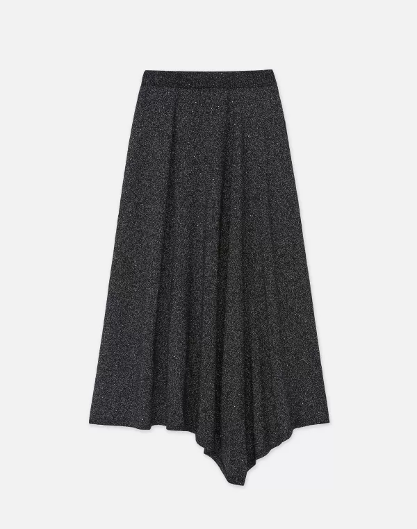 Women Lafayette 148 New York Merino Wool-Silk Sequin Knit Skirt