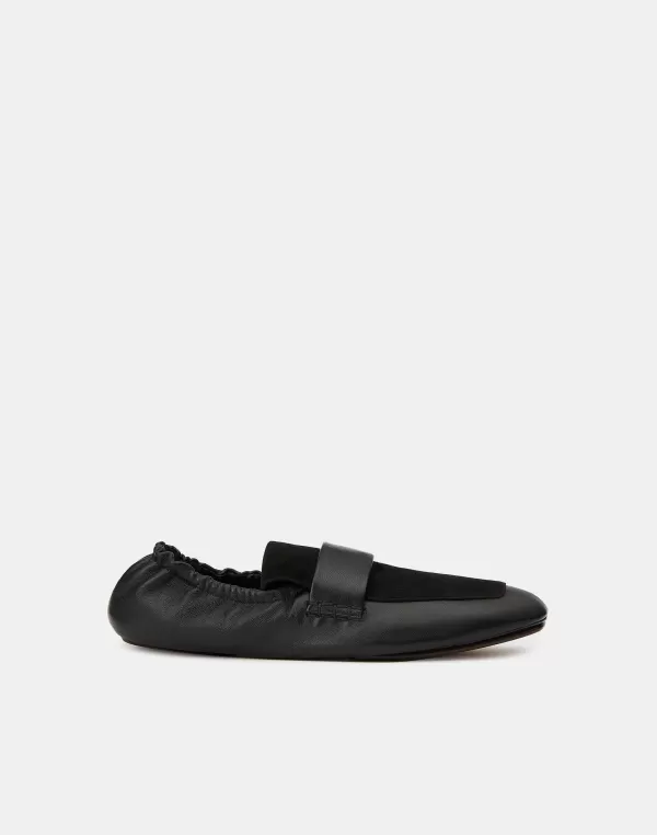 Women Lafayette 148 New York Nappa Leather & Suede Packable Loafer