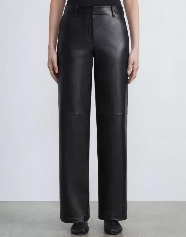 Women Lafayette 148 New York Nappa Leather Sullivan Pant