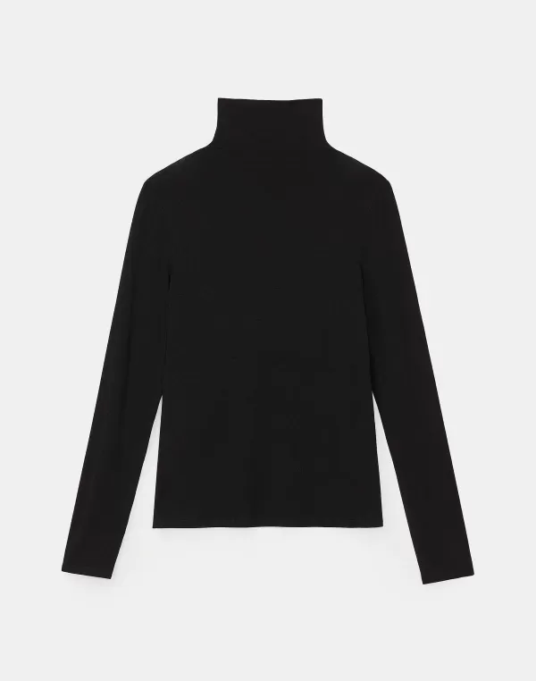 Women Lafayette 148 New York Nouveau Jersey Turtleneck