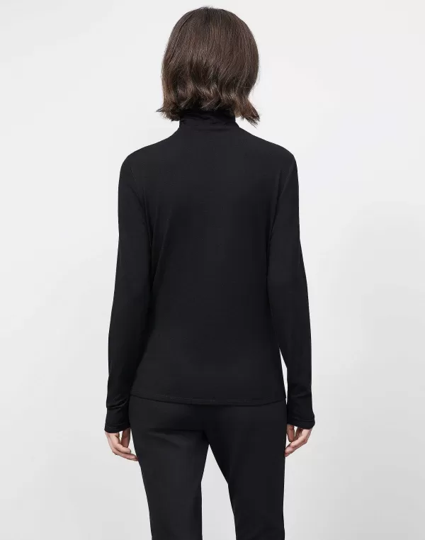 Women Lafayette 148 New York Nouveau Jersey Turtleneck