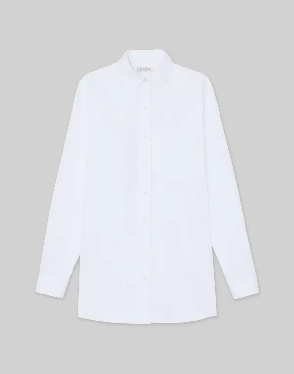 Women Lafayette 148 New York Organic Cotton Poplin Oversized Shirt