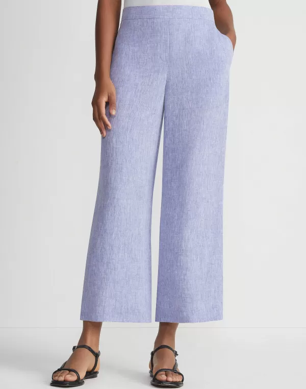 Women Lafayette 148 New York Organic Linen Columbus Cropped Pant