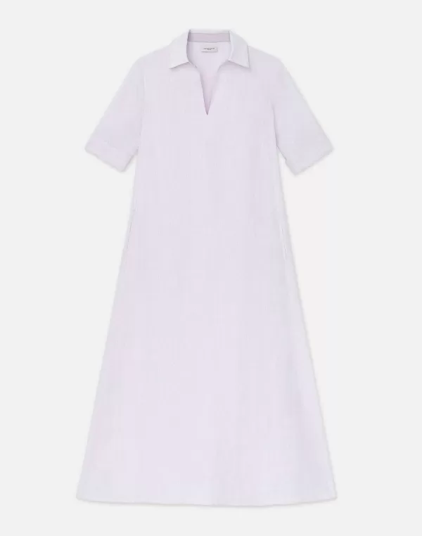 Women Lafayette 148 New York Organic Linen Short Sleeve Popover Dress