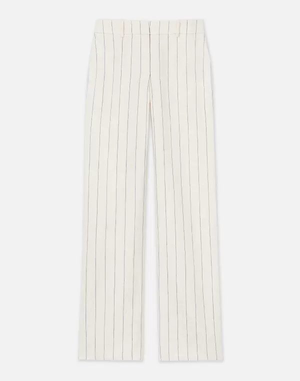 Women Lafayette 148 New York Pinstripe Linen Sullivan Pant