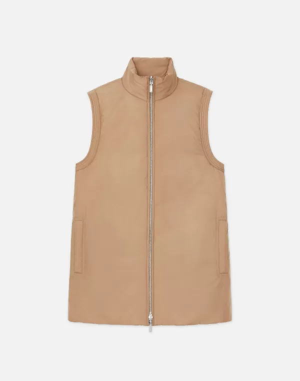 Women Lafayette 148 New York Recycled Poly Quilted Reversible Puffer Vest