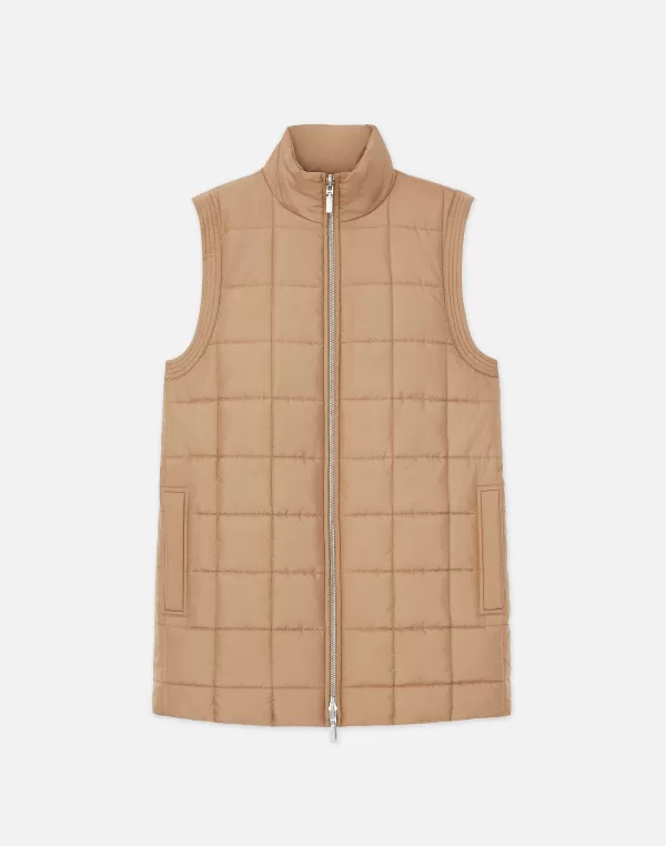 Women Lafayette 148 New York Recycled Poly Quilted Reversible Puffer Vest