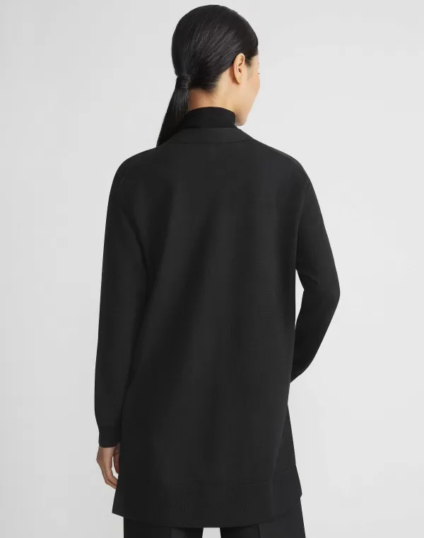 Women Lafayette 148 New York Responsible Fine Gauge Merino & Organic Silk Georgette Cardigan