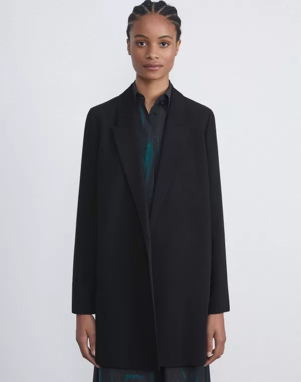 Women Lafayette 148 New York Responsible Finesse Crepe Peak Lapel Jacket