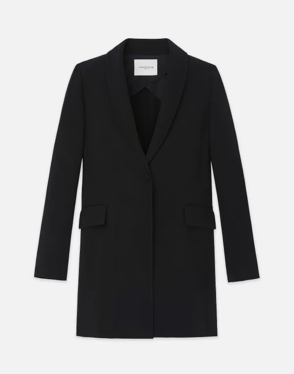 Women Lafayette 148 New York Responsible Finesse Crepe Shawl Collar Jacket