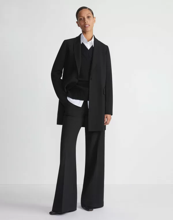 Women Lafayette 148 New York Responsible Finesse Crepe Shawl Collar Jacket