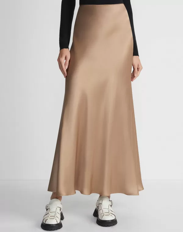 Women Lafayette 148 New York Satin Bias Maxi Skirt