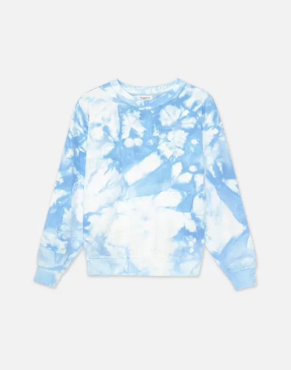 Women Lafayette 148 New York Shibori Cotton French Terry Sweatshirt