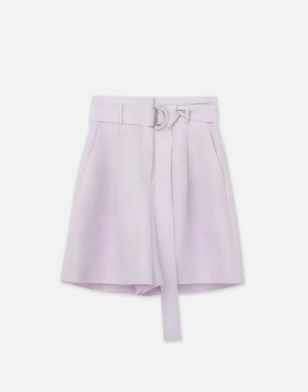 Women Lafayette 148 New York Silk-Linen Degraw Short