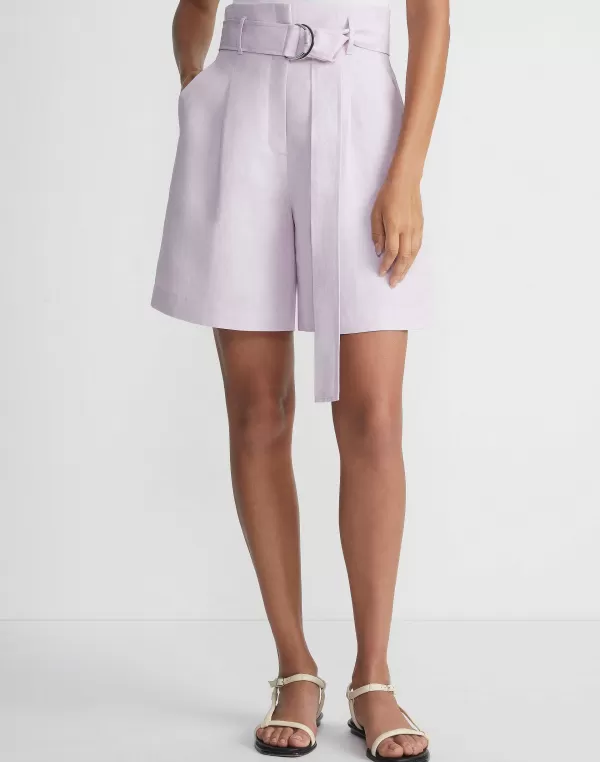 Women Lafayette 148 New York Silk-Linen Degraw Short