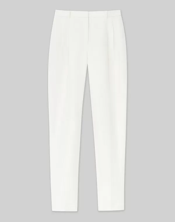 Women Lafayette 148 New York Silk-Linen Macdougal Pant