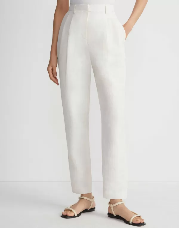 Women Lafayette 148 New York Silk-Linen Macdougal Pant