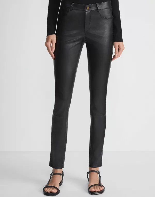 Women Lafayette 148 New York Silky Stretch Nappa Leather Mercer Pant