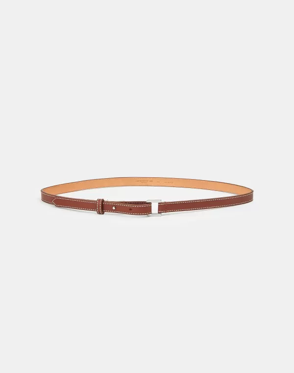 Women Lafayette 148 New York Soft Calfskin Leather Skinny Belt