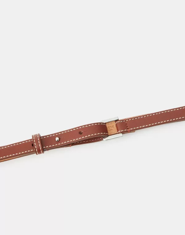 Women Lafayette 148 New York Soft Calfskin Leather Skinny Belt