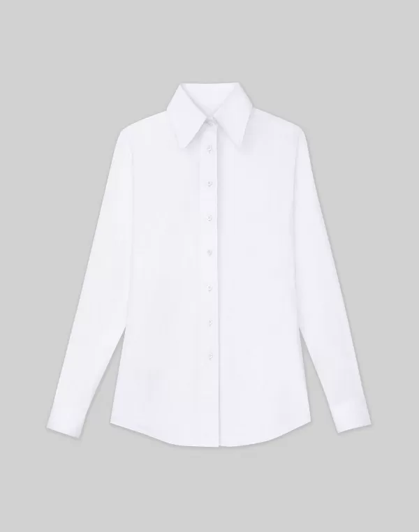 Women Lafayette 148 New York Stretch Cotton Shirt