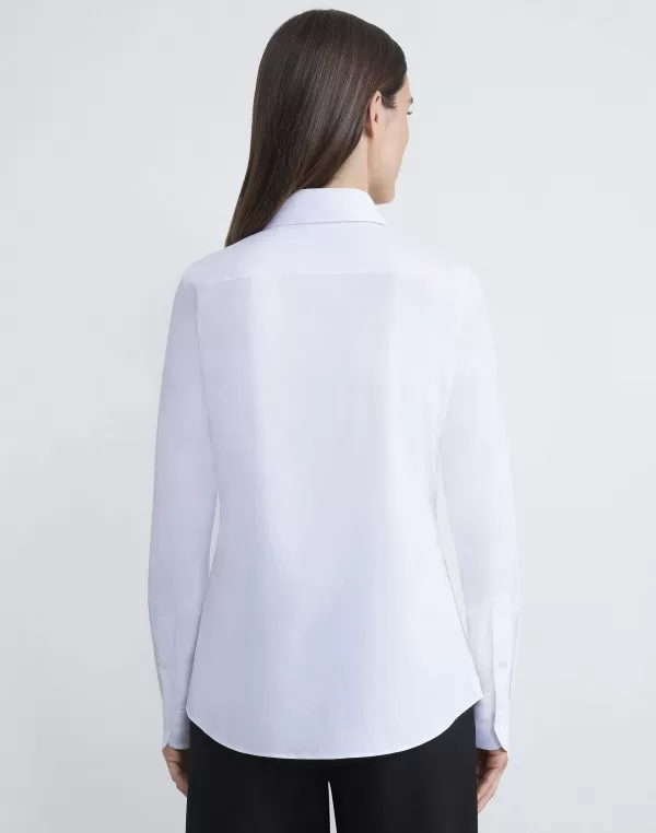 Women Lafayette 148 New York Stretch Cotton Shirt