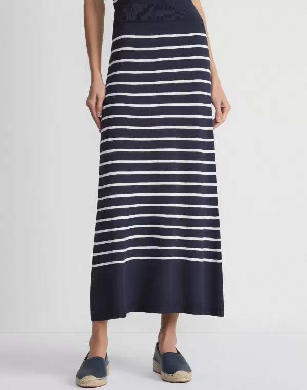 Women Lafayette 148 New York Stripe Responsible Matte Crepe Skirt