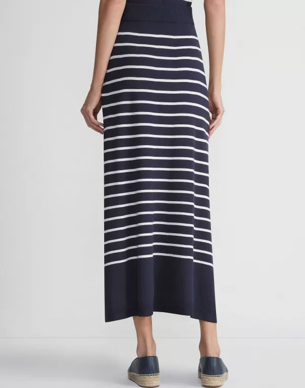 Women Lafayette 148 New York Stripe Responsible Matte Crepe Skirt