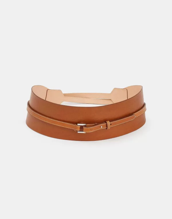 Women Lafayette 148 New York Vachetta Leather Obi Belt