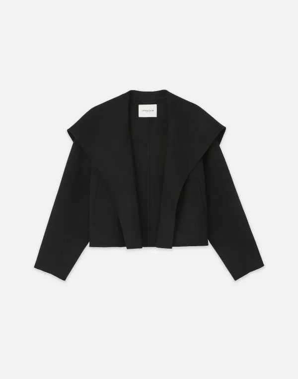 Women Lafayette 148 New York Wool-Cashmere Double Face Shawl Collar Oversized Coat